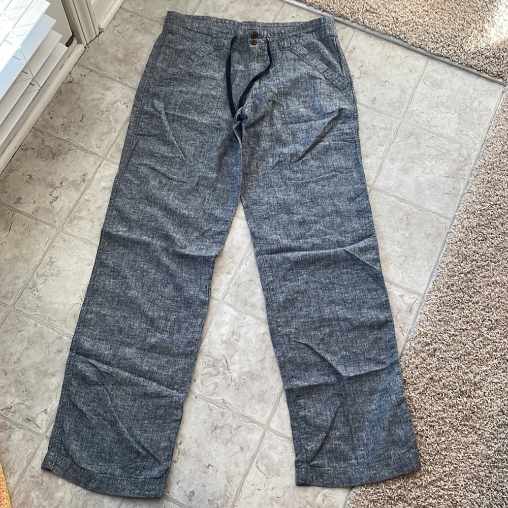 PATAGONIA Island Hemp Pants Size 8 LONG Blue